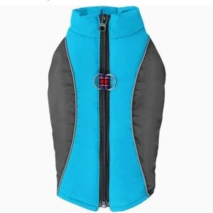 Tian Chong Blue Fleece Lined Warm Pet Dog Jacket Size 16 Large